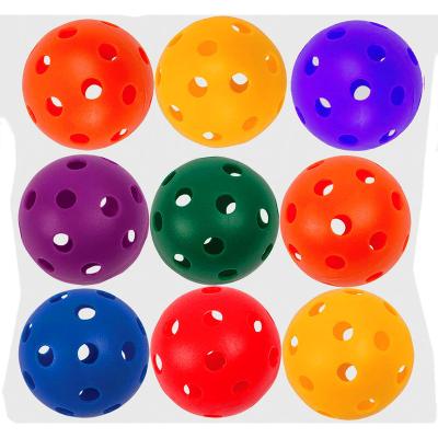 China High Quality Plastic 26 Holes Pickleball Balls And Baseball Outdoor Sports Soft Balls For Hitting Baseball And Pickleball BallsTraining for sale