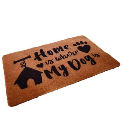 China Washable Sample Coconut Fiber Rug Available Mat Non Slip Machine Washable Entrance Thicken Mat For Home And Office for sale