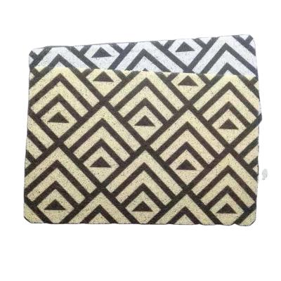 China Available Door Mat Custom Waterproof Striped Tufted Coil Samples Washable Anti Fatigue Non Slip Mat PVC Non Slip Door Mats for sale