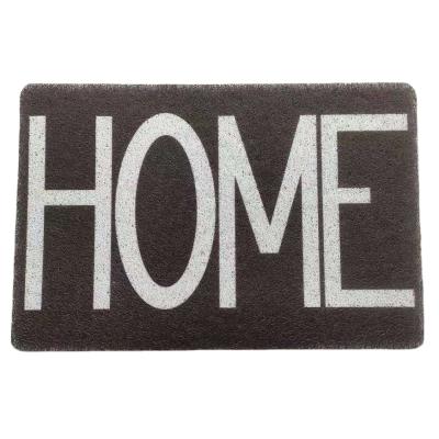 China AOTU Washable Samples Available Customized PVC Backing Front Welcome Entrance Door Mats For Indoor Outdoor Mat for sale