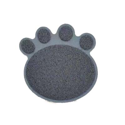 China 40X60cm Carpet Reel Printed Bear Door Mat PVC Pet Foot Mat Trapper Food Yarn Logo Paw Washable Mat for sale