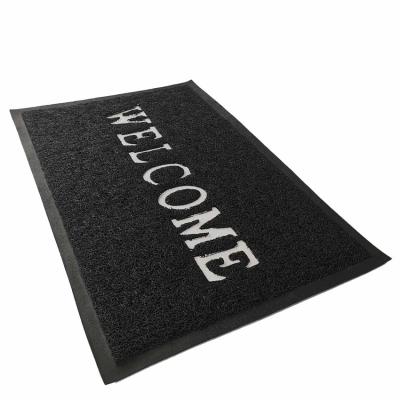 China Customized Hot Sale Black PVC Doormat Washable Soft Non-slip Washable Cover Custom Floor Mat Samples Available for sale