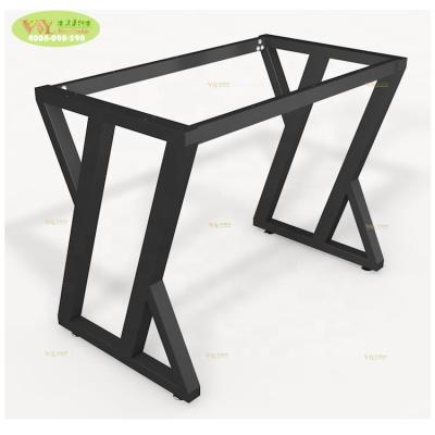 China Black/White/Gold Table Legs Iron Metal Table Frame For Solid Wood Dining Tables for sale