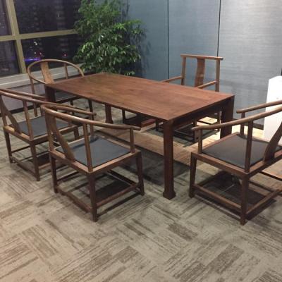 China Mid Century Factory Price USA Black Walnut Contract Coffee Table Set Antique Wood Dining Table With Wood Chair for sale