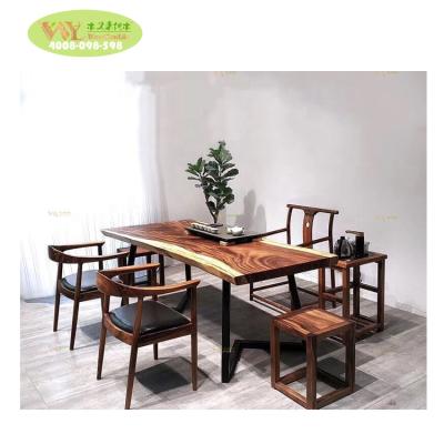 China South America Walnut Slab Walnut Tree Edge Dining Table /Live Edge Natural Walnut Slab Dining Table for sale