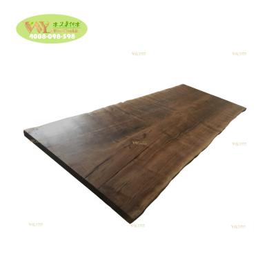 China USA live walnut farmhouse edge slab wood table top/single thick walnut slab wood worktop for restaurant for sale