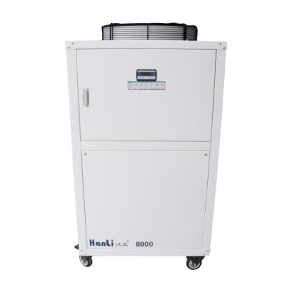 China Garment Shops Hanli Water Chiller Cooling System 8000W Laser Water Chiller For Laser Cutting Machine for sale