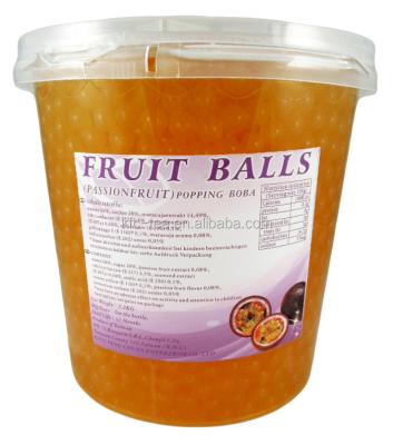 China Taiwan available customized made passionflower passion fruit flavor boba ball round for sale