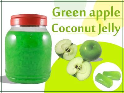 China Green CUBE in apple coconut jelly for sale