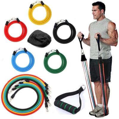 China Custom Expandable Exercise Home Fitness Maker Fitness Ankle Tube Resistance Training Heavy Bands for sale