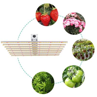 China Seed Starting JAHYUU New Design 800W 8 Bars 2.8umol/J Full Spectrum Dimmable LED Grow Light With Free Planting Bag In Stock Grow Light for sale