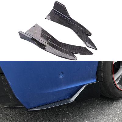 China Universal Carbon Black 2pcs /Bright BK Car Body Side Spoiler Spoiler Corner Lip Splitter Rear Bumper Rear Drift Diffuser Crash Modified Skirt for sale