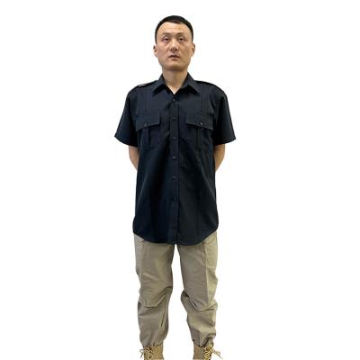 China Guard High Quality Custom Design Tops Sell Workwear Black Security Uniforms Uniform Shirts for sale