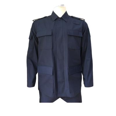 China Guard Uniforms Cotton Navy Blue Ripstop Duty Patrol Security Officer Police Tactical Uniform Shirts for sale