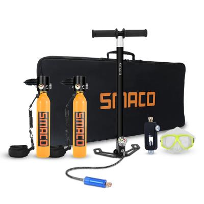 China SMACO swimming S300Plus Mini Scuba Diving Tank Equipment, cylinder with the capacity of 10 minutes, capacity of 0.5 liters with the refillable design for sale