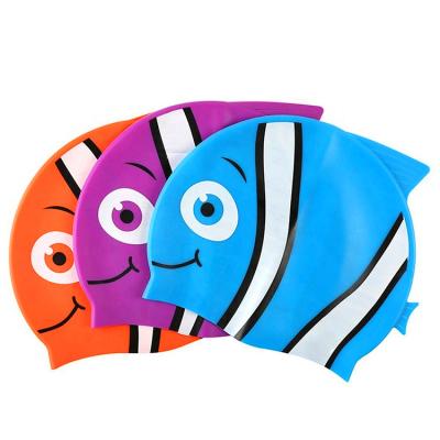 China Various Hot Selling Mixed-color Swimming Cap Various Kids Baby Funny Waterproof Animal Swim Caps for sale