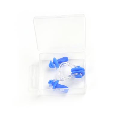 China Ear Protector for Swimming or Bathing Waterproof Silicone Nose Clip and Ear Plugs Swimming Set for sale