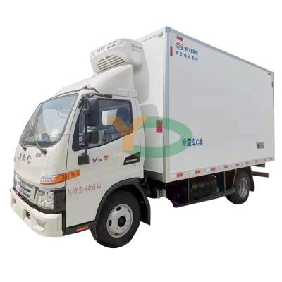 China Doors And Windows Electric Freezer Food Storage Boxes Refrigerated Truck Diesel Vehicle Transmission Refrigerator Trucks for sale