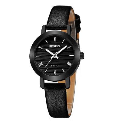 China Geneva Watch 632 Day/Date Fashion Lady Men Geneva Brand Leather Casual Quartz Wrist Watch for sale