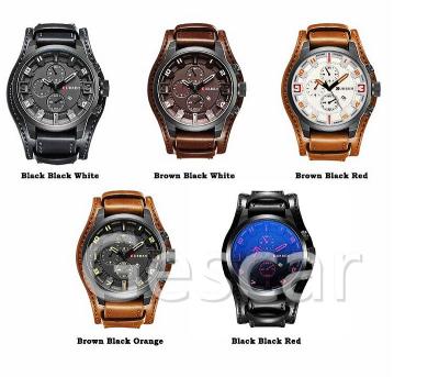 China Original brand CURREN 8225 high quality hot sale men's unique Janpan movt quartz leather watch day/date watch for men for sale