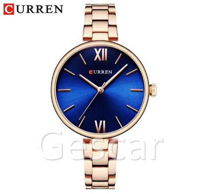 China Luxury Watch Curren 9017 Steel Day/Date Watch Hot Sale High Quality Fashion Belt Mini For Lady Woman Graceful Watch for sale