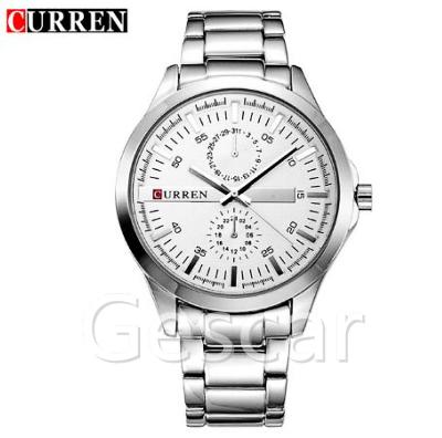 China Original Classic Day/Date Curren-8128 Analog Display Men's Military Wristwatch Curren-8128 for sale