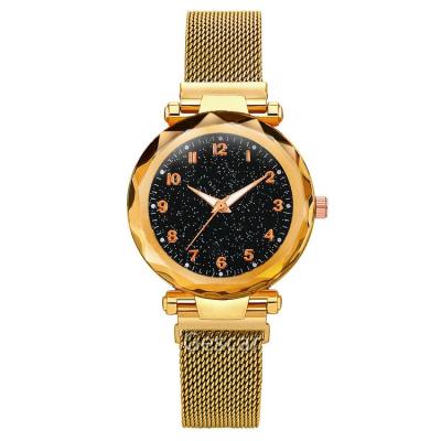 China Hot Day/Date No Logo 8693 Strap Magnetic Wrist Watch Alloy Scale Quartz Watch Arabic Digital Temperament Watch for sale