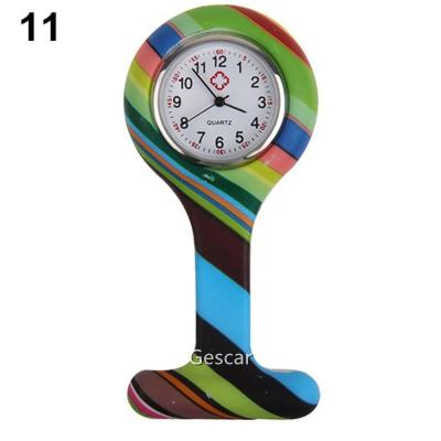 China Night Lights Nurse Watch Classic Camo Hospital Watch Multicolor Hospital Watch Arabic Numerals Design Nurse Pin Watch for sale