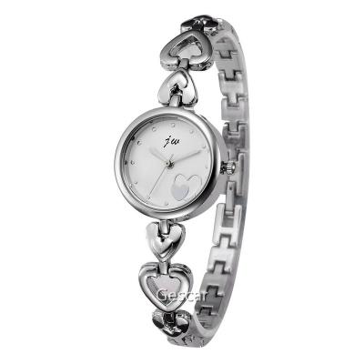 China Non-specific hot sale JW women bracelet waterproof wristwatch with heart designs women watch alloy women dress watch for sale