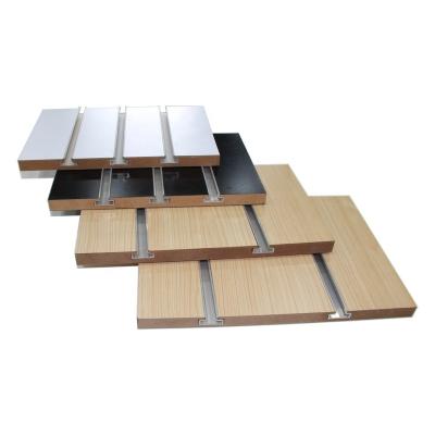 China 15mm 18mm Free Paint Melamine Wood Slatwall Panel Garment Jewelry Display Stand Rack Panel Contemporary for sale