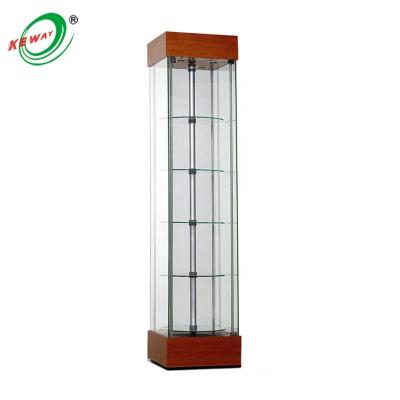 China Double-sided glass display cabinet showcases sales showcase cabinet display glass cosmetic glass for sale