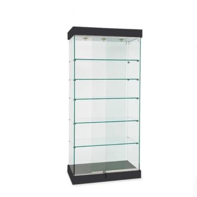 China Shopping Mall 70 Inch Full Vision Glass Display Showcase Counter Height Jewelry Display for sale