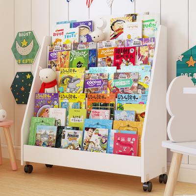 China Nordic Simple Modern Display Children's Convertible Magazine Shelving Keway Kindergarten Bookcase for sale