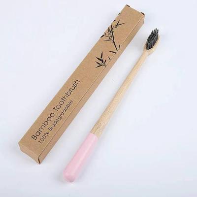 China 2021 New Arrival Environmental Protection Products Soft Oral Bamboo Bristle Biodegradable Wood Toothbrush Eco-friendly Care Toothbrush for sale