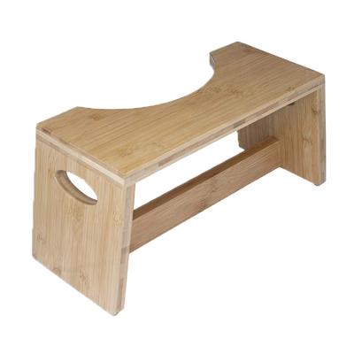 China Waterproof Bamboo Meditation Kneeling Bench Step Stool Bathroom Toilet Sneak Bamboo Wooden Stool for sale