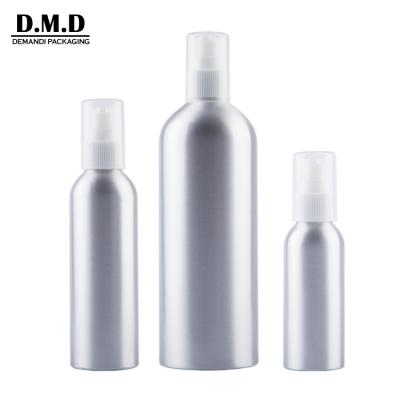 China Personal Care Aluminum Bottles 30ml 50ml 100ml 150ml 4oz 200ml 250ml 5oz Metal Silver Empty Bottle With Lotion Pump for sale