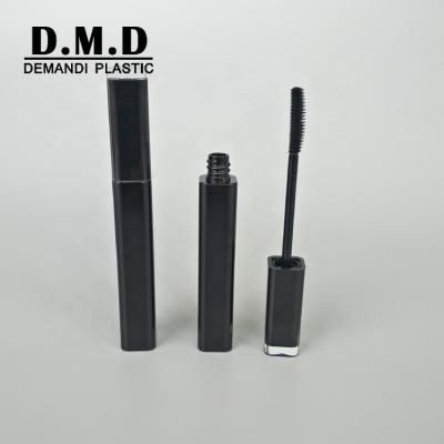 China BEAUTY PACKAGING Luxury Empty Black Square Mascara Tube With Retractable Brush for sale