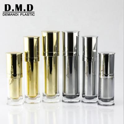 China Personal Care 30ml 50ml 80ml 120ml Acrylic Cosmetic Luxury Gold Silver Body Lotion Bottle Pump for sale