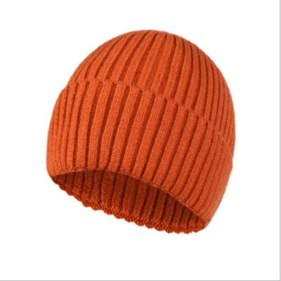 China JOINT Wild Pure Wool Knit Beanie Hat Thick Warm Couple Knitted Hat Winter Sweater Hat for sale