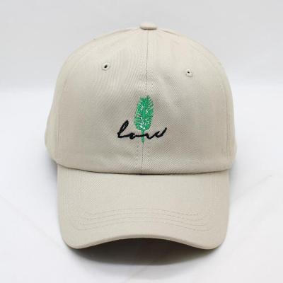 China MOQ JOINT high quality 100% cotton logo small letters embroidered baseball cap MOQ for sale