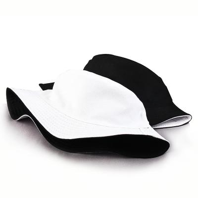 China Custom White Cotton Dobby Bucket Hat New Designer Logo Bucket Hat Reversible for sale