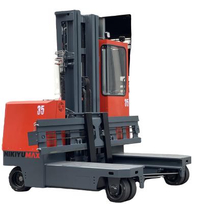 China Hot Electric Slewing Forklift Sale Stacker 2t 4 Way Reach Forklift 1.5t 4 Way Reach Truck 2.5t Electric Narrow Aisle Forklift for sale