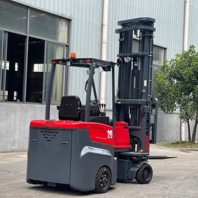 China Building Material Stores Nikeyumax1.5-2.0T Narrow Aisle Warehouse Articulated Truck Aisle Master Forklift for sale