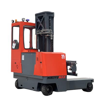 China Low Noise Hot Sale High Storage Capacity 3.5 Ton Four Directional Forklift With Cab for sale