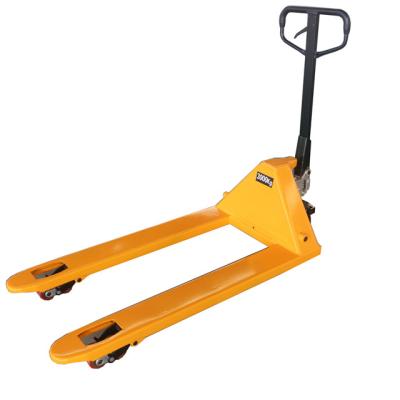 China Hotels Hand Operated 3 Ton Hydraulic Hand Operated Pallet Jack Truck Forklifts for sale