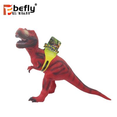 China Red Promotion IC T-rex Vinyl Dinosaur Toys With Cotton Stuffed for sale