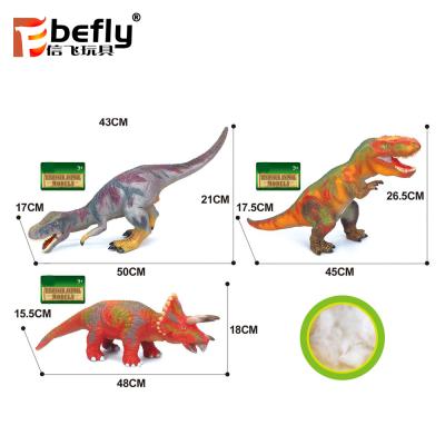 China Promotion Velociraptor Triceratops T-Rex Dinosaur Toys And Funny Stuffed Kids Games for sale