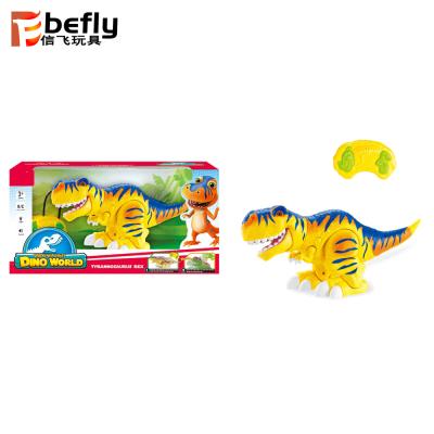 China Plastic walking/sound/lightweight cartoon tyrannosaur rex rc dinosaur toys for kids for sale