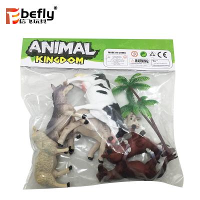 China Promotion Small Novelty Cheap Hollow Realistic Animal Model Plastic Farm Toys for sale