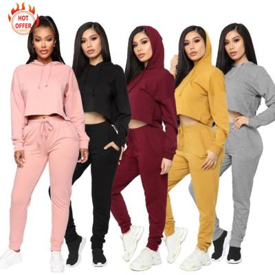 China QUICK DRY Warm Top Plain Long Sleeve Sale Sweater Women Sweater Pants And Hoodie Oversized Short Two Piece Set Set for sale